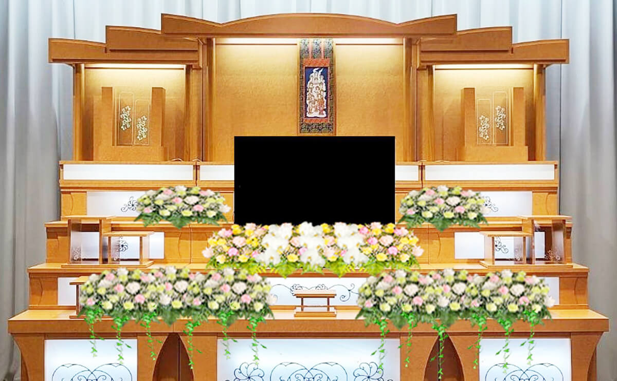 会館葬 碁石プランの祭壇画像