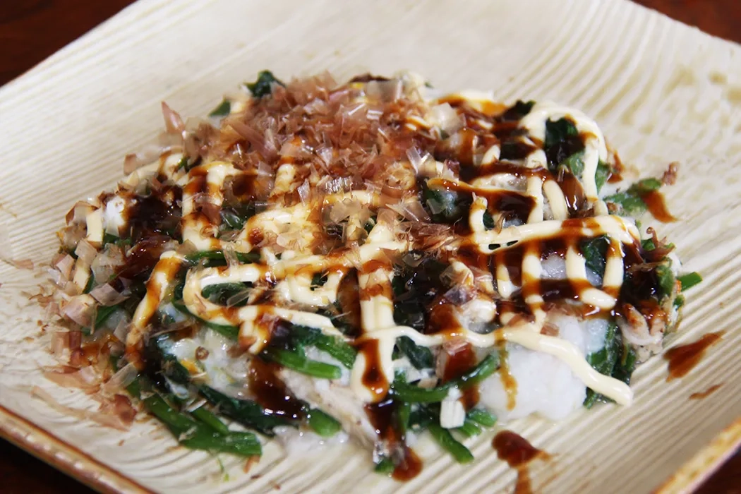 ほうれん草と長芋のお好み焼き風