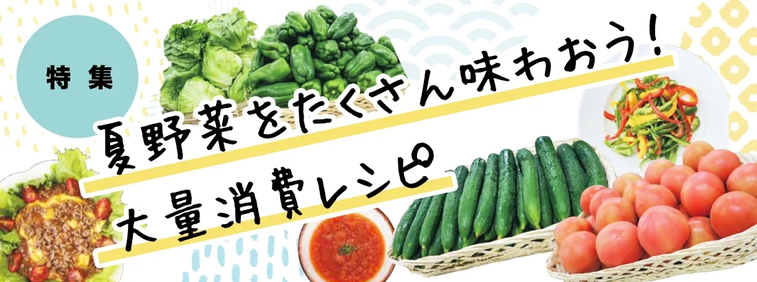 夏野菜をたくさん味わおう！大量消費レシピ