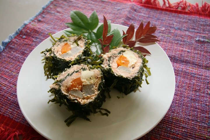 すき昆布の秋鮭の巻物