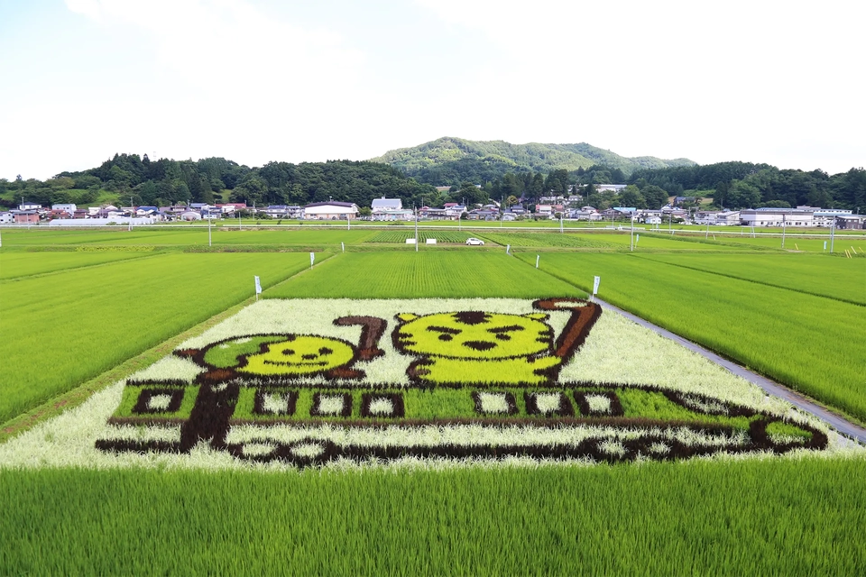 岩手町の田んぼアート写真