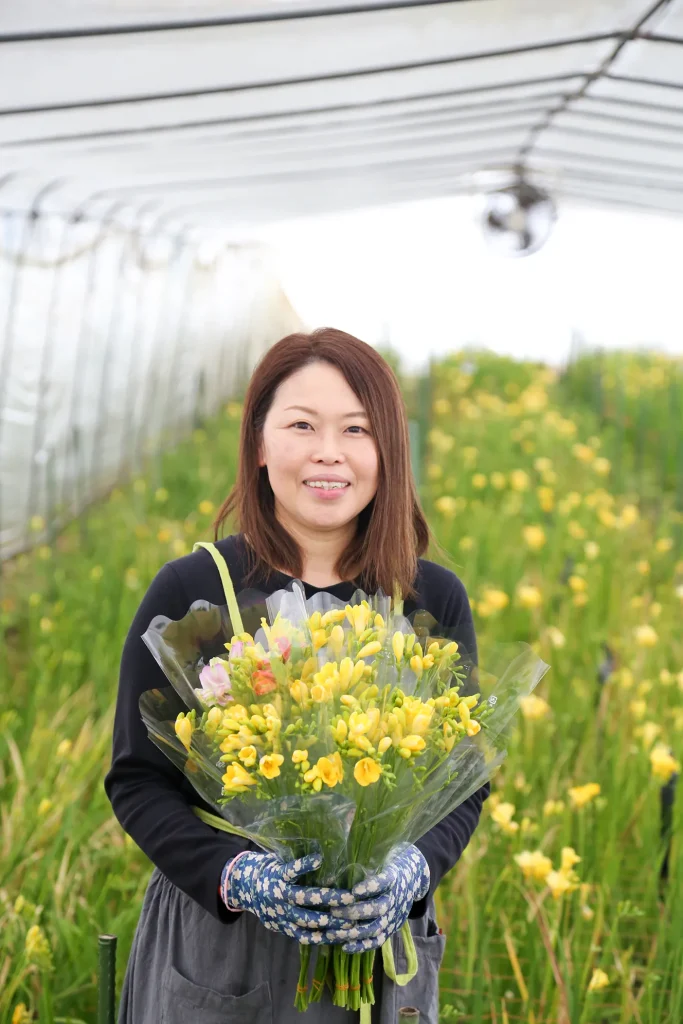 岩手県雫石町フリージア生産者の細川さん