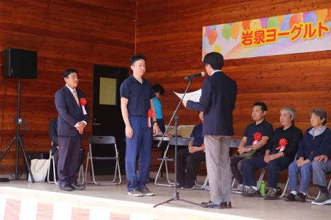 吉澤さん最優秀賞　<br>岩手県わさび品評会