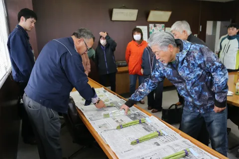 冬アスパラ本番　<br>出荷規格を確認