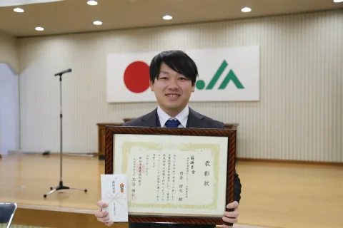 府金さん（東部センター）最優秀賞　<br>令和７年度ＪＡ新いわて営農指導員発表会