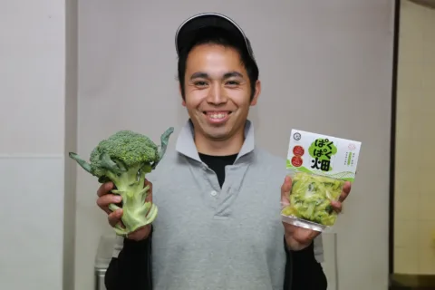 廃棄されるブロッコリーの茎を漬物に　<br>出荷始まり製造スタート