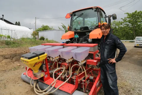 乾田直播導入で作付け拡大　<br>６３ヘクタールの田植え終える