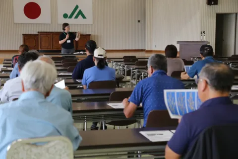 「銀河のしずく」刈り取り指導会　<br>生育平年並み