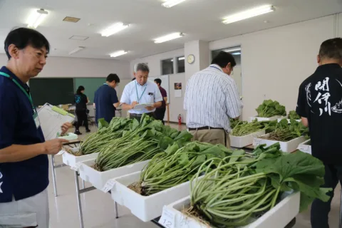 多田さん、根木地さん最優秀　<br>根・畑に２３点出品　岩手県わさび品評会